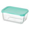 Fiambrera Snow 790 Ml Verde Transparente Vidrio Polietileno (12 Unidades)