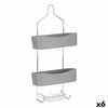 Colgador Para La Ducha 28 X 60 X 14 Cm Gris Metal Plástico (6 Unidades)