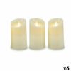 Set De Velas Oscilante Led Crema 8 X 13 X 8 Cm (6 Unidades)