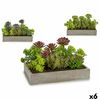 Planta Decorativa Suculenta Plástico Cemento 16,5 X 20 X 28,5 Cm (6 Unidades)