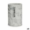 Portacepillos De Dientes Tumbler Blanco Resina 7,5 X 10,2 X 7,5 Cm (12 Unidades)