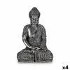 Figura Decorativa Buda Sentado Plateado 17 X 32,5 X 22 Cm (4 Unidades)