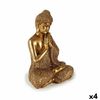 Figura Decorativa Buda Sentado Dorado 17 X 33 X 23 Cm (4 Unidades)