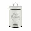 Papelera Con Pedal Relax Bath Blanco Negro Acero Plástico 3 L (6 Unidades)