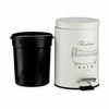 Papelera Con Pedal Relax Bath Blanco Negro Acero Plástico 3 L (6 Unidades)