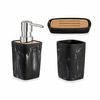 Set De Baño Negro Bambú Plástico (8 Unidades)