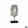 Figura Decorativa Indio Plateado 17,5 X 36 X 10,5 Cm (4 Unidades)