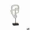 Figura Decorativa Cara Plateado 19,5 X 38 X 10,5 Cm (4 Unidades)