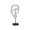 Figura Decorativa Cara Plateado 19,5 X 38 X 10,5 Cm (4 Unidades)