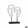 Figura Decorativa Cara Blanco 27 X 32,5 X 10,5 Cm (4 Unidades)