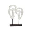 Figura Decorativa Cara Blanco 27 X 32,5 X 10,5 Cm (4 Unidades)