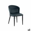 Sillón Redondo Azul Negro Acero 51 X 83,5 X 54 Cm (2 Unidades)