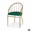 Silla Barras Verde Dorado 51 X 81 X 52 Cm (2 Unidades)