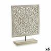 Figura Decorativa Mandala Blanco 7 X 35,5 X 30 Cm (6 Unidades)