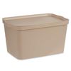 Caja De Almacenaje Con Tapa Beige Plástico 24 L 29,3 X 24,5 X 45 Cm (6 Unidades)