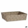 Cesta Multiusos Beige Tela 3,8 L 34 X 8,5 X 21 Cm (18 Unidades)