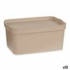 Caja De Almacenaje Con Tapa Beige Plástico 7,5 L 21,5 X 14,5 X 32 Cm (12 Unidades)