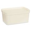 Caja De Almacenaje Con Tapa Crema Plástico 7,5 L 21,5 X 14,5 X 32 Cm (12 Unidades)