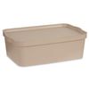 Caja De Almacenaje Con Tapa Beige Plástico 14 L 29,5 X 14,5 X 45 Cm (12 Unidades)