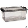 Caja De Almacenaje Con Tapa Antracita Plástico 13,7 L 27,5 X 18 X 42,5 Cm (12 Unidades)