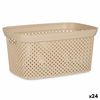 Cesto Para La Ropa Beige Plástico 10 L 24 X 17 X 35 Cm (24 Unidades)