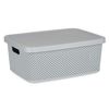 Caja De Almacenaje Con Tapa Gris Plástico 13 L 28 X 15 X 39 Cm (12 Unidades)