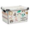 Caja De Almacenaje Con Tapa Infantil Animales Plástico 22 L 30 X 23,5 X 40 Cm (12 Unidades)