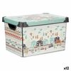 Caja De Almacenaje Con Tapa Infantil Carretera 22 L Plástico 29,5 X 23,5 X 39,5 Cm (12 Unidades)