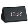 Reloj Digital De Sobremesa Negro Pvc Madera Mdf 11,7 X 7,5 X 8 Cm (12 Unidades)