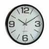 Reloj De Pared Blanco Negro Cristal Plástico 40 X 5 X 40 Cm (6 Unidades)