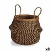 Cesta Decorativa Negro Natural Junco 8 L 31 X 38 X 31 Cm (8 Unidades)