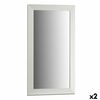 Espejo De Pared Blanco Madera Vidrio 64,3 X 84,5 X 1,5 Cm (2 Unidades)