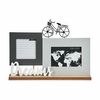 Portafotos Dreams Bicicleta Blanco Negro Gris Madera 6 X 27 X 37,5 Cm (6 Unidades)