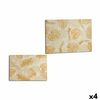 Lienzo Hoja De Planta Dorado 120 X 80 X 2,5 Cm (4 Unidades)