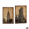 Lienzo New York 90 X 3 X 60 Cm (4 Unidades)