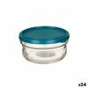 Fiambrera Redonda Con Tapa Verde Polipropileno 415 Ml 12 X 6 X 12 Cm (24 Unidades)