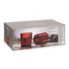 Set De Vasos Bistro Rojo Vidrio 380 Ml (4 Unidades)