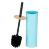 Escobilla Para El Baño Azul Metal Bambú Plástico 9,5 X 27 X 9,5 Cm (6 Unidades)