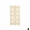 Alfombrilla Antideslizante Para Ducha Beige Pvc 68 X 36 X 1 Cm (6 Unidades)