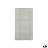 Alfombrilla Antideslizante Para Ducha Cuadros Gris Pvc 67,7 X 38,5 X 0,7 Cm (6 Unidades)