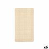 Alfombrilla Antideslizante Para Ducha Cuadros Beige Pvc 67,7 X 38,5 X 0,7 Cm (6 Unidades)