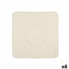 Alfombrilla Antideslizante Para Ducha Beige Pvc 53 X 52,5 X 1 Cm (6 Unidades)