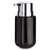 Dispensador De Jabón Negro Plateado Metal Cerámica 350 Ml (6 Unidades)