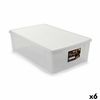 Caja De Almacenaje Con Tapa Stefanplast Elegance Blanco Plástico 38,5 X 17 X 59,5 Cm (6 Unidades)