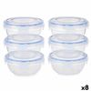 Set De Fiambreras Hermético Azul Transparente Plástico 800 Ml 15,5 X 7,5 X 15,5 Cm (8 Unidades)