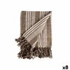 Foulard Multiusos Rayas 235 X 205 Cm Blanco Beige (8 Unidades)