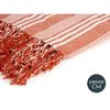 Foulard Multiusos Rayas 235 X 205 Cm Blanco Rojo (8 Unidades)