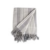 Foulard Multiusos Rayas 235 X 205 Cm Blanco Gris (8 Unidades)