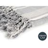 Foulard Multiusos Rayas 235 X 205 Cm Blanco Gris (8 Unidades)