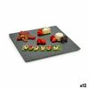 Bandeja De Aperitivos Negro Pizarra 30 X 0,5 X 30 Cm (12 Unidades)